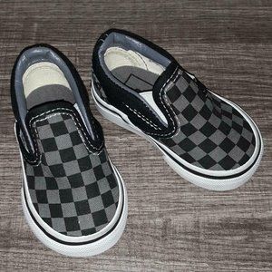 Checkered Slip-On Shoes by Vans "Off The Wall" - Infant Boys Size 2.0